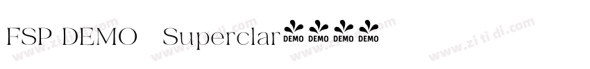 FSP DEMO   Superclar字体转换